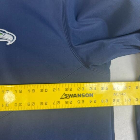 Seattle Seahawks NFL Jacket Mens XL Full Zip Navy Blue Windbreaker Rain - Picture 4 of 7